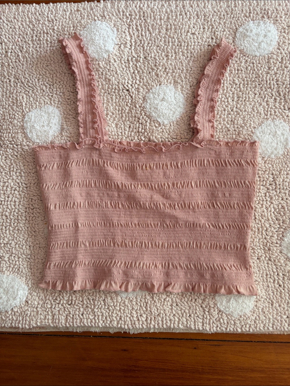 Aeropostale Pink Ruffle Cropped Tank